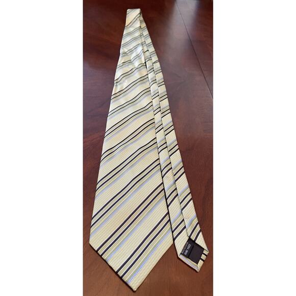 Milano Moda Green Blue Hand Made 100% Polyester Men’s Neck Tie Made In China - Picture 3 of 9